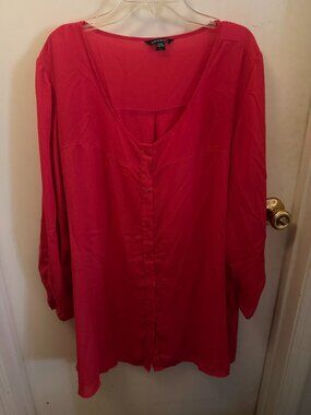 George Tunic Red Blouse W 3X